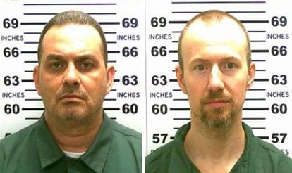 Os presos fugidos Richard Matt (esq.) e David Sweat.