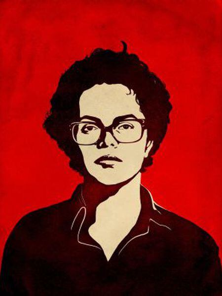 A ilustração de Dilma Rousseff, usada na campanha.