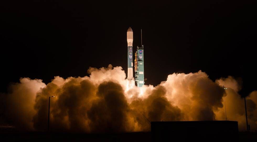 Lançamento final do foguete Delta II da base aérea de Vandenberg, Califórnia, em 15 de setembro de 2018.