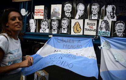 Protesto contra demiss&otilde;es do Centro Cultural Kirchner. 
