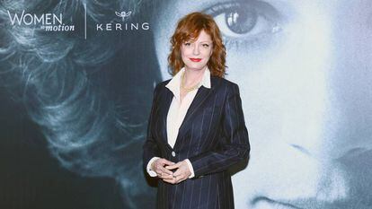 Susan Sarandon, durante o ato em Cannes 'Women In Motion'.