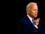 US Democratic presidential candidate and former Vice President Joe Biden speaks during a campaign event at the William "Hicks" Anderson Community Center in Wilmington, Delaware on July 28, 2020. (Photo by ANDREW CABALLERO-REYNOLDS / AFP)