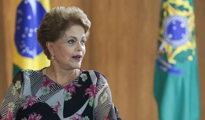 Dilma durante uma entrevista em Brasília, no dia 31 de março.