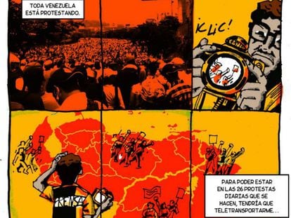 Com quadrinhos divulgados por redes sociais, ativistas informaram aos venezuelanos sobre os protestos.