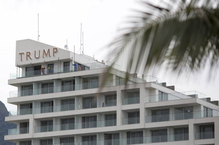 O Trump Hotel, no Rio de Janeiro, com vistas ao Ocêano Atlántico.