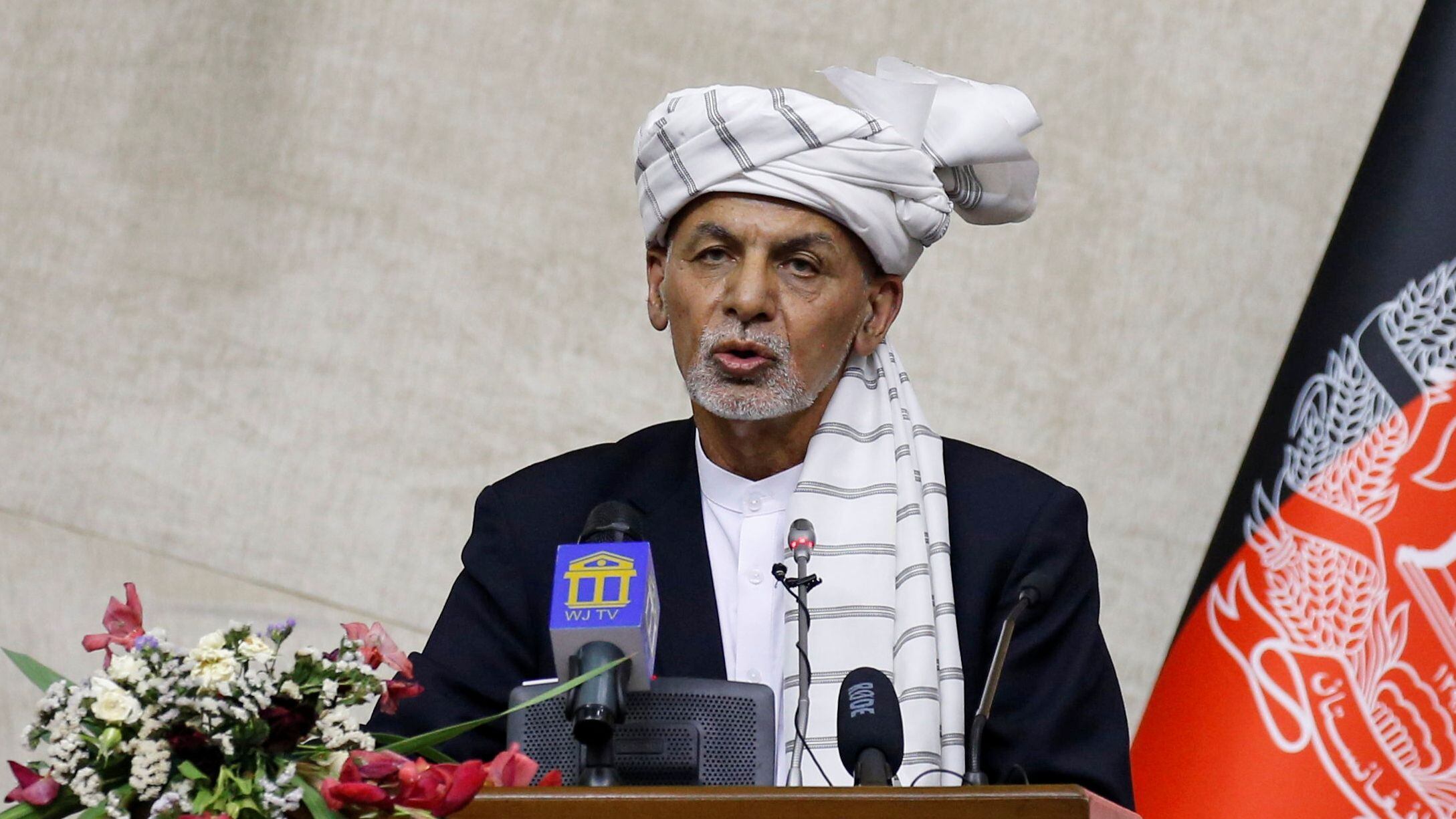 O presidente do Afeganistão, Ashraf Ghani, durante um pronunciamento em Cabul. Em vídeo, Ghani afirma que o reagrupamento das forças de segurança e defesa é prioritário para seu Governo. 