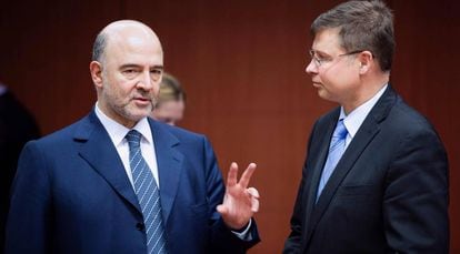 Pierre Moscovici e Valdis Dombrovskis