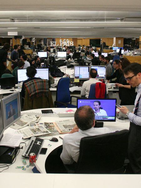A redação do EL PAÍS em Madri.