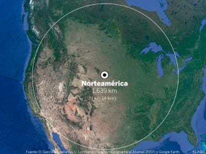 Na América do Norte, o polo de inacessibilidade fica perto de Allen, na Dakota do Sul (EUA)