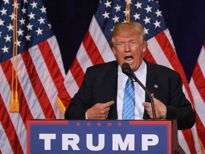 Donald Trump fala sobre imigração em Phoenix, na quarta-feira.