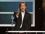 26th Screen Actors Guild Awards - Show - Los Angeles, California, U.S., January 19, 2020 - Brad Pitt accepts the award for Outstanding Performance by a Male Actor in a Supporting Role for "Once Upon A Time in Hollywood." REUTERS/Mario Anzuoni
