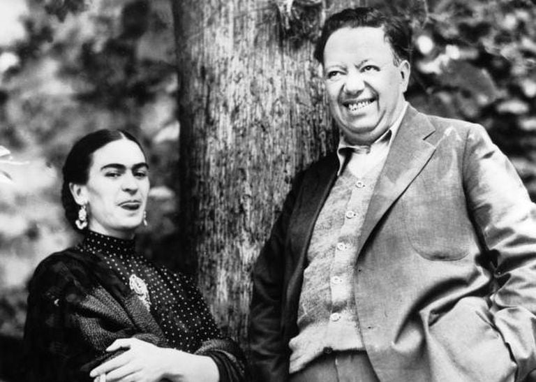 Frida Kahlo e Diego Rivera em 1937.
