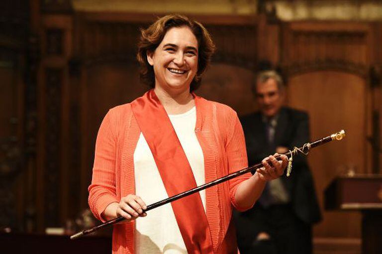 A nova prefeita de Barcelona, Ada Colau.