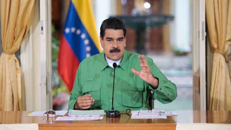 Nicolás Maduro no Palácio de Miraflores, sede do governo venezuelano.