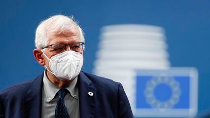 Josep Borrell, na cúpula europeia de Bruxelas na sexta-feira.