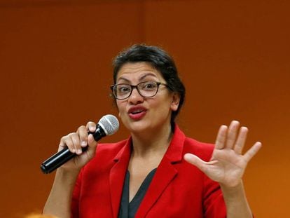 A congressista norte-americana Rashida Tlaib.