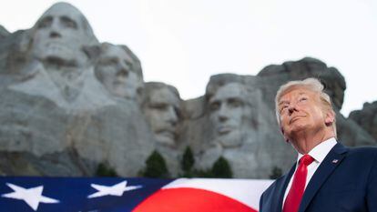 Donald Trump, nesta sexta-feira no monte Rushmore, em Dakota do Sul.