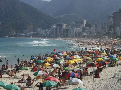 Praia de Ipanema, no Rio de Janeiro, no dia 25 de julho de 2021.