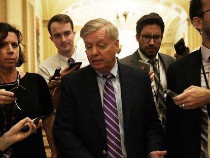 O senador Lindsey Graham, na semana passada, no Capitólio.