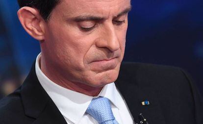 Imagem de Manuel Valls ap&oacute;s o primeiro turno das prim&aacute;rias socialistas.