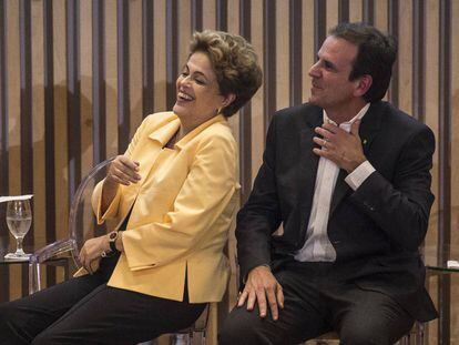 Dilma e Eduardo Paes na inauguração do Museu do Amanhã, no Rio, nesta quinta-feira. 