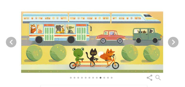 Uma das imagens do Doodle animado do Google, que celebra o Dia da Terra 2017.