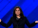 (FILES) In this file photo Neera Tanden, former President of the Center for American Progress Action Fund, speaks during the third day of the Democratic National Convention at the Wells Fargo Center, July 27, 2016 in Philadelphia, Pennsylvania. - President-elect Joe Biden on November 30, 2020 announced key members of his economic team, including Janet Yellen, Secretary of the Treasury; Neera Tanden, Director of the Office of Management and Budget; Wally Adeyemo, Deputy Secretary of the Treasury; Cecilia Rouse, Chair of the Council of Economic Advisers; and Jared Bernstein and Heather Boushey, members of the Council of Economic Advisers. (Photo by SAUL LOEB / AFP)