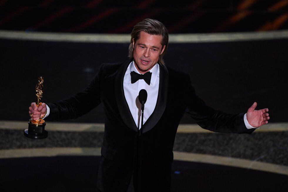 Brad Pitt, vencedor do Oscar de melhor ator coadjuvante.