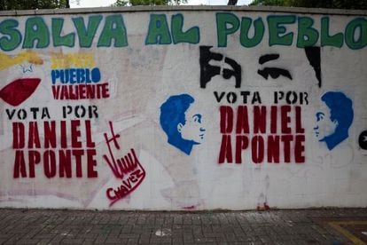 Mensagens eleitorais nas ruas de Caracas