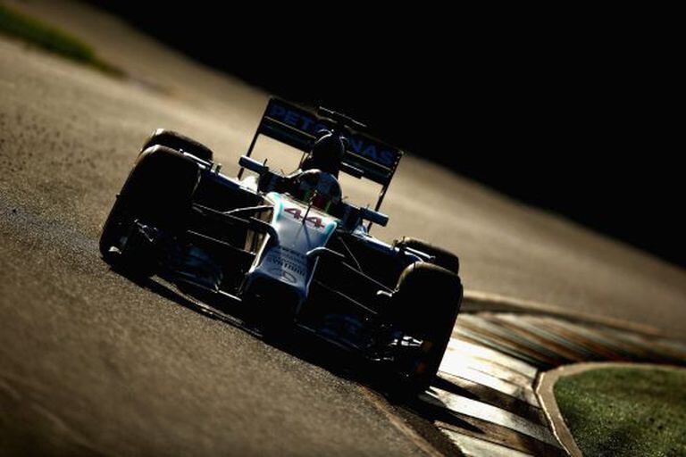 Hamilton, durante os treinamentos.