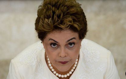 Dilma na reuni&atilde;o do Conselh&atilde;o.