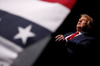 O presidente dos EUA, Donald Trump, em um comício na Virgínia na sexta-feira passada.