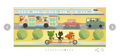Uma das imagens do Doodle animado do Google, que celebra o Dia da Terra 2017.