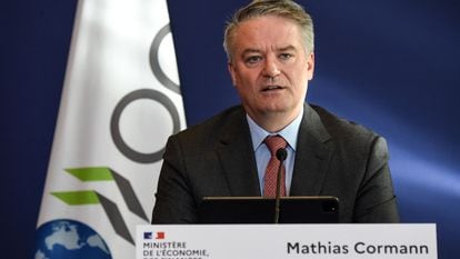 O novo secretário-geral da OCDE, Mathias Cormann, no dia 18 em Paris.