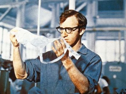 Woody Allen em 'Um assaltante bem trapalhão' (1969).