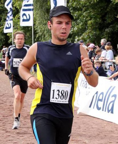 Andreas Lubitz durante uma corrida em 2009.