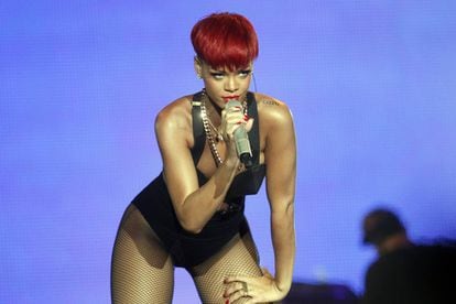 Rihanna, no Rock in Rio em 2010.