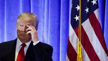 Donald Trump, na coletiva de imprensa no último dia 11, em Washington.