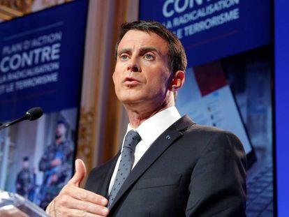 O primeiro-ministro francês, Manuel Valls, nesta segunda-feira em Paris.