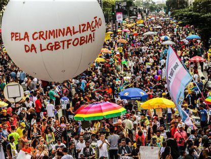 20&ordf; edi&ccedil;&atilde;o da Parada do Orgulho LGBT de S&atilde;o Paulo.