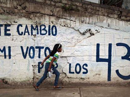 Uma parede pintada no Estado de Guerrero.