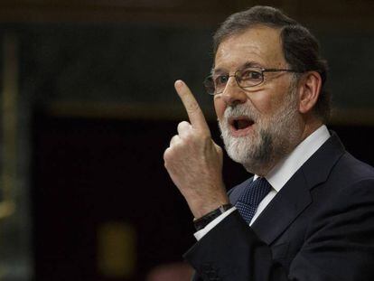 Mariano Rajoy, em 11 de outubro no Congresso dos Deputados.