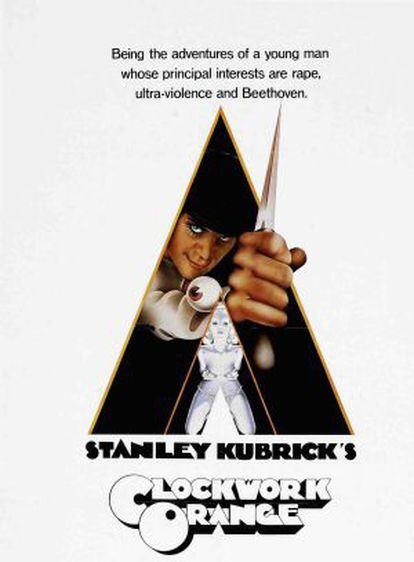 Capa da versão DVD de “A Laranja Mecânica”, de Stanley Kubrick.