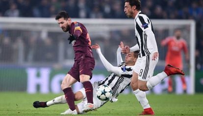 Messi teve pouco tempo para jogar na Itália e ainda sofreu com a marcação da Juventus.