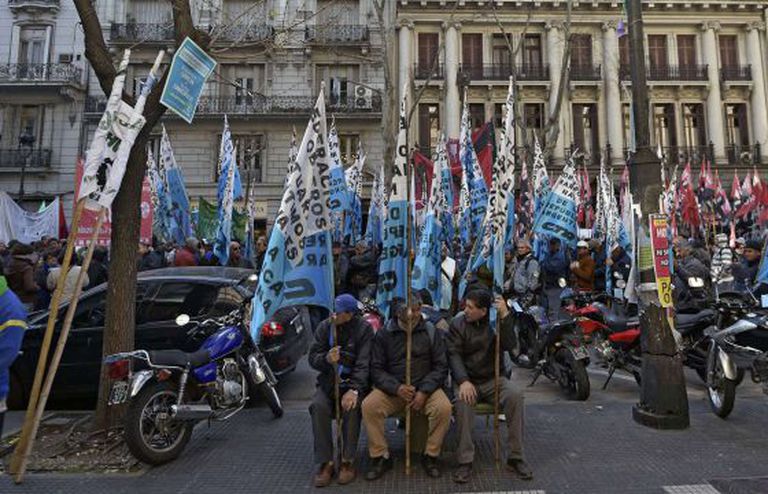 Uma manifestação em Buenos Aires na quarta-feira.