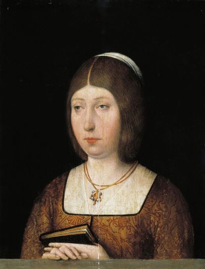 Retrato de Isabel, a Católica, de autor anônimo, que está no Museu do Prado. O quadro foi feito por volta de 1490, época em que já tinha Sancho Paredes de Guzmán a seu serviço