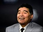 (FILES) In this file photo taken on January 09, 2017 Former Argentine football player Diego Maradona poses as he arrives for The Best FIFA Football Awards 2016 ceremony, in Zurich. - Argentinian football legend Diego Maradona passed away on November 25, 2020. (Photo by MICHAEL BUHOLZER / AFP)