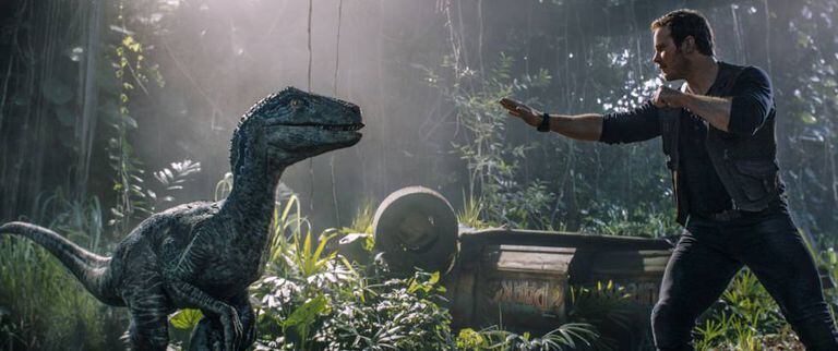 Chris Pratt, em uma imagem de ‘Jurassic World: Reino Ameaçado’.