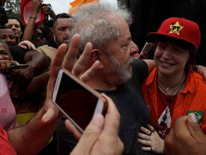 Lula em ato no Rio de Janeiro.