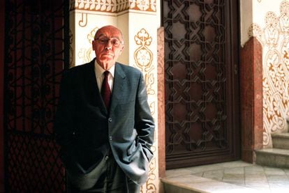 José Saramago, em Barcelona, durante a apresentação de sua novela 'Ensaio sobre a lucidez', em 2004